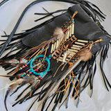 Boho Western Leather Fringe shoulder & belt Bag