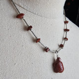 Vintage Zuni-Style Carved Red Jasper Fetish Necklace