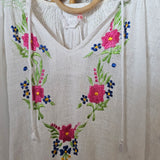 70s Vintage Embroidered Blouse — XS/S
