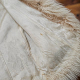 Vintage 1970s Sheepskin Coat – Cream Shearling Jacket size 12