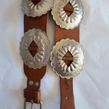 Vintage Western Leather Concho Belt XS/S