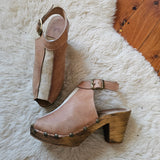 Vintage Leather/ Wood Clog Heels – Size 8