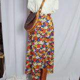Vintage Celia Ryan Floral Maxi Skirt – 8