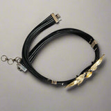 Vintage Italian Statement Belt with Gold Leaf & Amber Jewel Centrepiece
