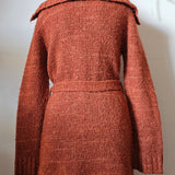 Hand Knitted Burnt Orange Bohemian Cardigan s
