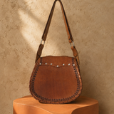 Vintage Tooled Leather Shoulder Bag