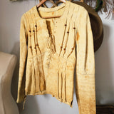 Vintage 1970s Suede Beaded Lace-Up Jacket – One of a Kind