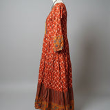 Indian Size 40 Cotton Embroidered Boho Maxi Dress
