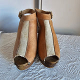 Vintage Leather/ Wood Clog Heels – Size 8