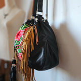 Lokoa Lads Embroidered Fringe Bucket Bag – BNWT