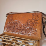 Vintage Hand-Tooled Leather Shoulder Bag