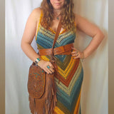 Tooled Leather Floral Fringe Bag – Jasper Inlay