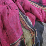 Vintage Artisan Woven Ikat Boho Midi Skirt – XS