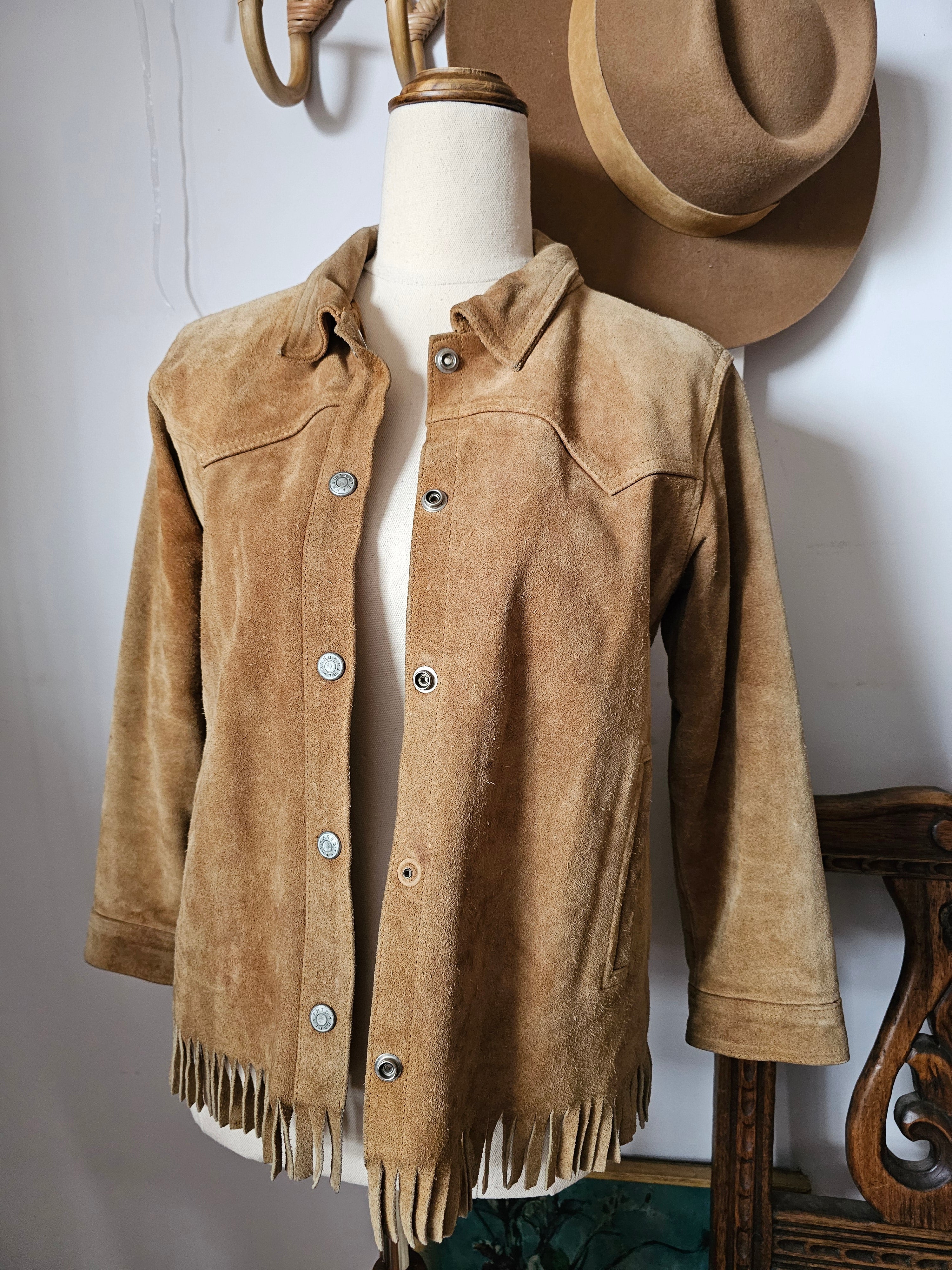 Vintage Fred Bare Suede Bomber Jacket – Small