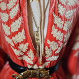 Chasing Unicorns Velvet Mini Dress — Ember Red XS rrp $690