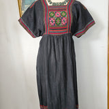 Vintage Mexican Embroidered Dress S/M
