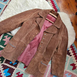 Vintage 1970s Chocolate Brown Suede Jacket