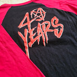 Mötley Crüe 40 Years Raglan Band Tee – Size L