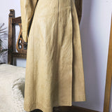 Vintage 70s Beige Leather Coat – “Looking Good” Melbourne S 8/10