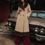 Vintage 70s Shearling Sheepskin Coat | Fits Size 10/12