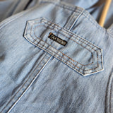 Vintage 70s Sam Young Denim Pinafore Overalls s/xs