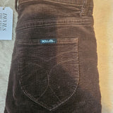 Rolla’s Dusters High Rise Slim Thick Corduroy Pants – Chocolate Brown – Size 28 / AU 10