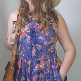Urban Noir Floral Maxi Dress