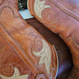 Vintage Brown Leather Western Cowboy Boots – Size 37 (USA Made)