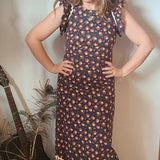 Vintage 1970s Mark Warren Floral Cotton Dress – AU Size 10
