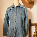 Genuine 1970's vintage Blues Union Women's denim jacket in good condition small