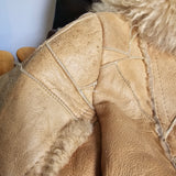 Vintage Patchwork Shearling Penny Lane Coat – Genuine Leather Sheepskin Lined tag 6.8/10