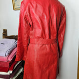 1970s Stewart Hunt Red Leather Trench – AU 10/12