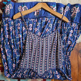 Vintage Adini Indian Cotton Floral Maxi Dress S