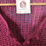 Im on Fire crochet dress in Mulberry size M