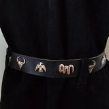 The Lair Western Motif Leather Belt – Size L