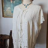 Cutwork Cream Blouse L