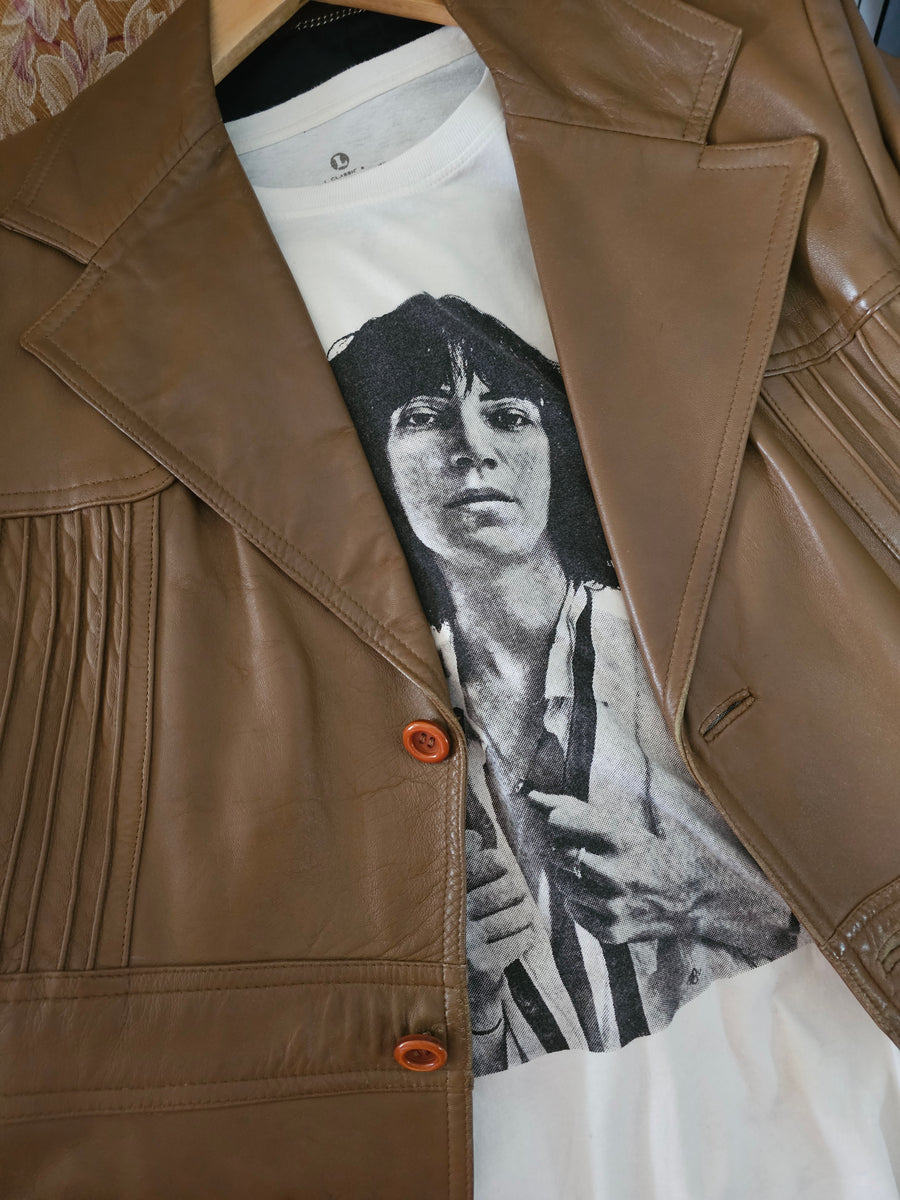 Patti Smith Vintage-Inspired Graphic Tee – White – Lectro Size L