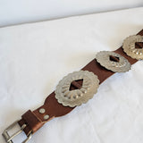 Vintage Western Leather Concho Belt XS/S