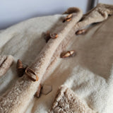 Vintage Shearling Toggle Coat – Cream M
