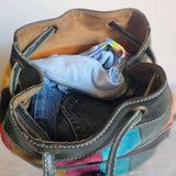 Vintage Patchwork Suede Backpack
