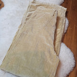 Chasing Unicorns Another Land Tan Velvet Bell Bottoms size L 12/14