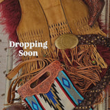 Vintage Genuine Suede Fringe Vest – Handwoven & Beaded | Size S