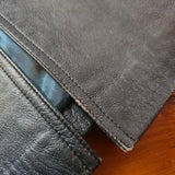 Vintage Leather Trench Coat  Dark Blue 8/10