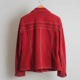 Vintage Queenspark Red Suede Jacket — Size 16 (14 TOO)