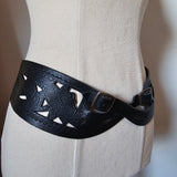 Vintage Hand Tooled Leather Waist Belt – Made in India