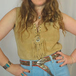 Suede Western concho top