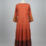 Indian Size 40 Cotton Embroidered Boho Maxi Dress