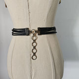 Vintage Italian Statement Belt with Gold Leaf & Amber Jewel Centrepiece