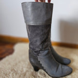 Vintage Italian Leather Western Boots – Size 35.5