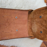 Vintage 70s Tooled Leather Crossbody Bag – Floral Western Folk Style